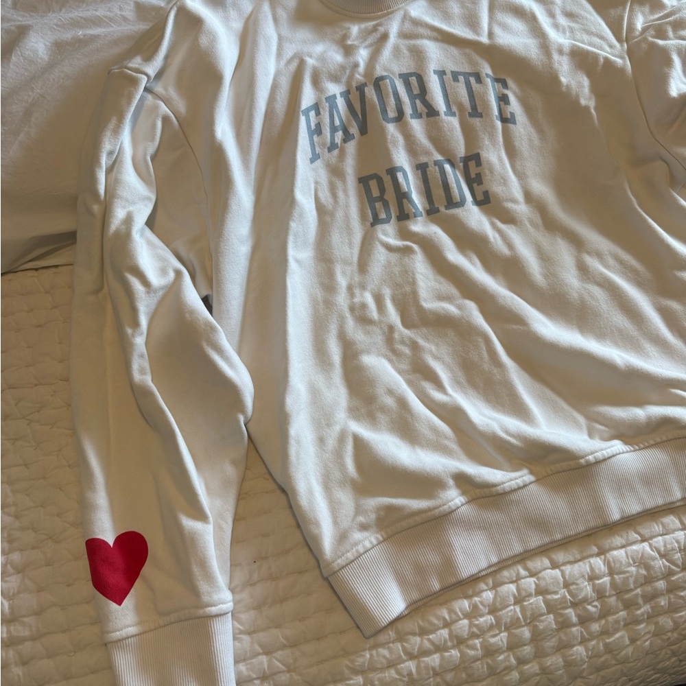 Favorite Daughter Cream Sweater with Blue Text - Picture 2 of 4